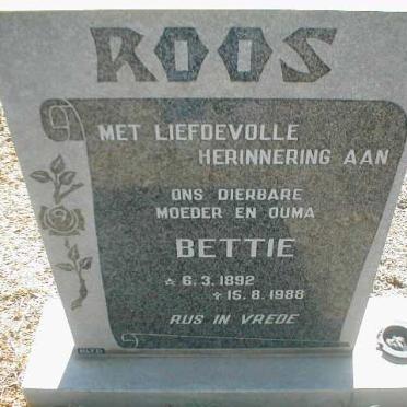 ROOS Bettie 1892 - 1988