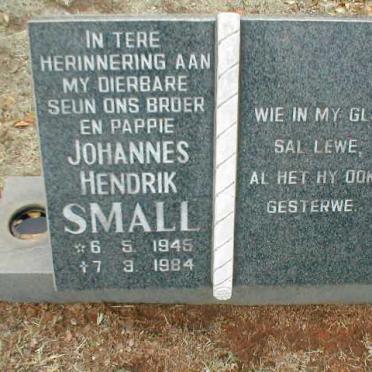 SMALL Johannes Hendrik 1945-1984