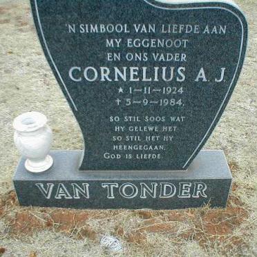 TONDER Cornelius A.J., van 1924-1984
