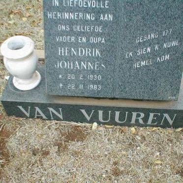 VUUREN Hendrik Johannes, van 1930-1983