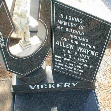 VICKERY Allen Wayne 1955-1990