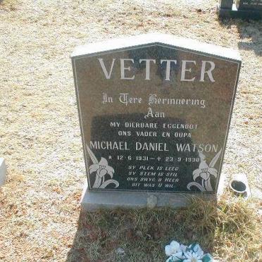 VETTER Micael Daniel Watson 1931 - 1990