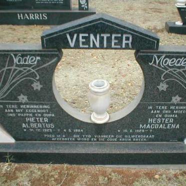 VENTER Pieter Albertus 1925-1984 Hester Magdalena 1929-