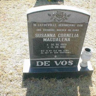 VOS Susanna Cornelia Magdalena, de 1929 - 1990