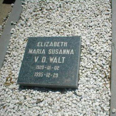 WALT Maria Susanna, v.d. 1920-1995