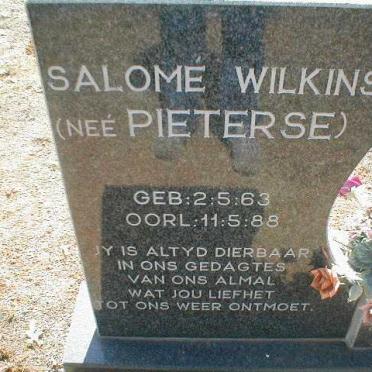 WILKINS Salome nee PIETERSE 1963-1988