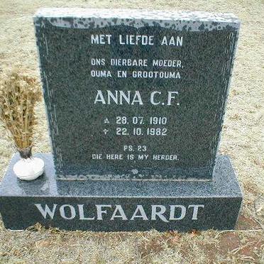WOLFAARDT Anna C.F. 1901-1982