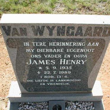 WYNGAARD James Henry, van 1935-1989