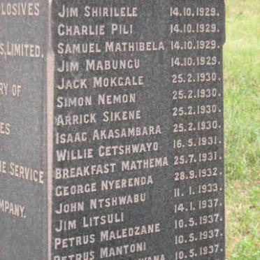 3. AFRICAN EXPLOSIVES &amp; INDUSTRIES, LIMITED - MEMORIAL