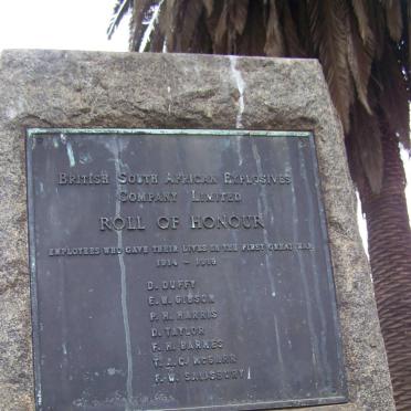 Gauteng, KEMPTON PARK, Modderfontein, Modderfontein Dynamite Factory_7, British War Memorials