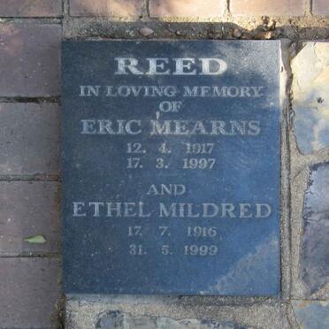 REED Eric Mearns 1917-1997 & Ethel Mildred 1916-1999