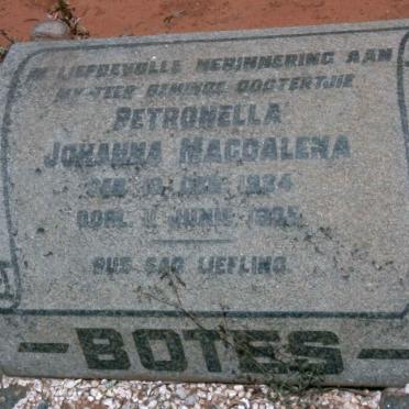 BOTES Petronella Johanna Magdalena 1934-1935