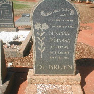 BRUYN Susanna Johanna, de nee GOUSSARD 1888-1957