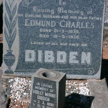 DIBDEN Edmund Charles 1879-1958 &amp; Violet Minnie 1891-1969