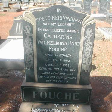FOUCHE Catharina Wilhelmina nee LESSING 1892-1953