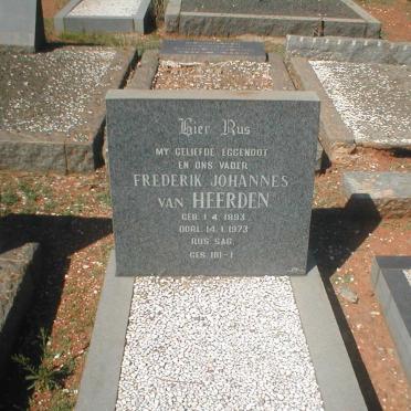 HEERDEN Frederick Johannes, van 1893-1973