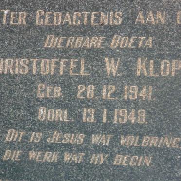 KLOPPER Christoffel W. 1941-1948