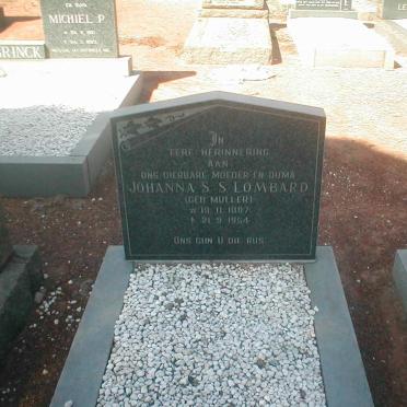 LOMBARD Johanna S.S., nee MULLER 1887-1954