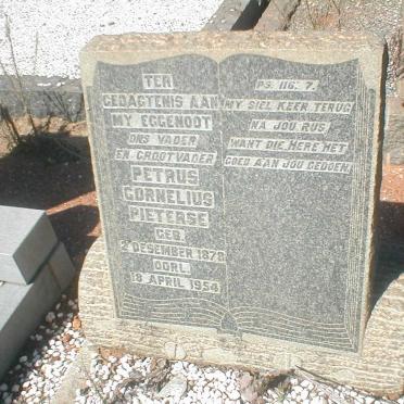 PIETERSE Petrus Cornelius 1878-1954