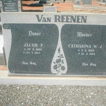 REENEN Jacob P., van 1880-1957 &amp; Catharina W.J. 1889-1963