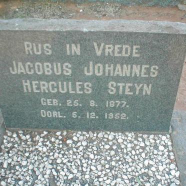 STEYN Jacobus Johannes Hercules 1877-1952