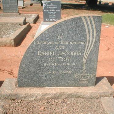 TOIT Daniel Jacobus, du 1921-1951