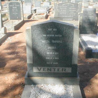 VENTER Aletta Fransina Jacoba 1932-1958