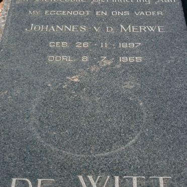 WITT Johannes v.d. Merwe, de 1897-1965