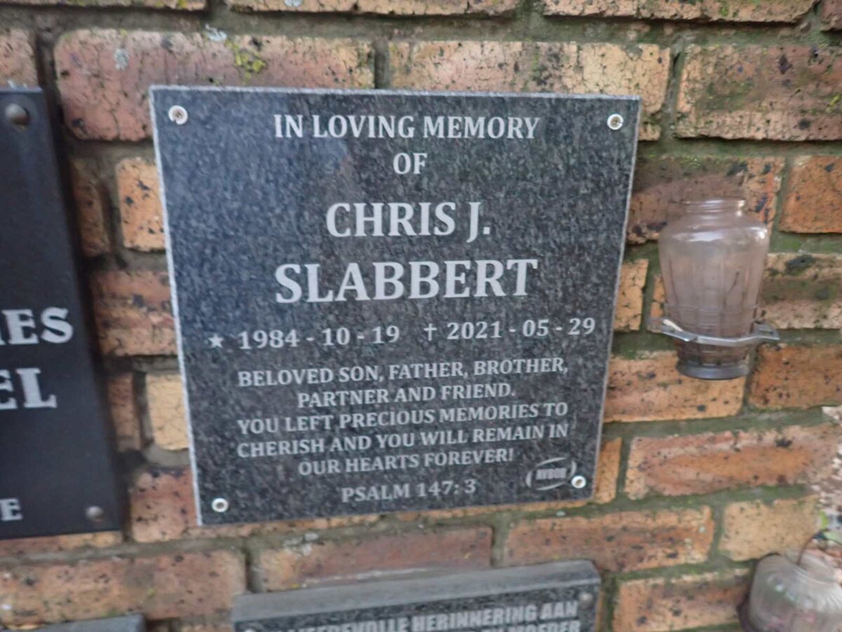 SLABBERT Chris J. 1984-2021