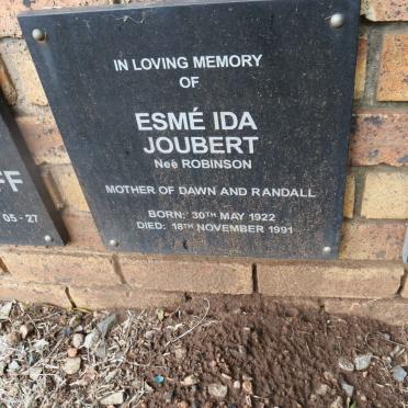 JOUBERT Esme Ida nee ROBINSON 1922-1991