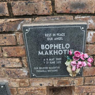 MAKHOTHI Bophelo 2009-2012