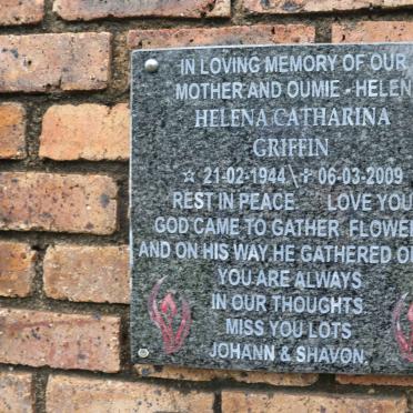 GRIFFIN Helena Catharina 1944-2009