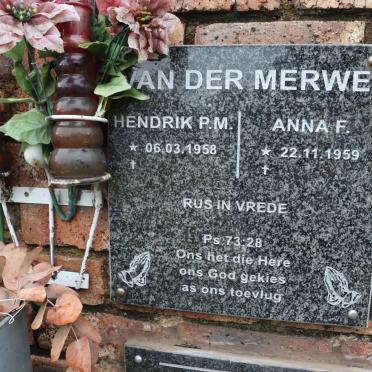 MERWE Hendrik P.M., van der 1958- &amp; Anna F. 1959-