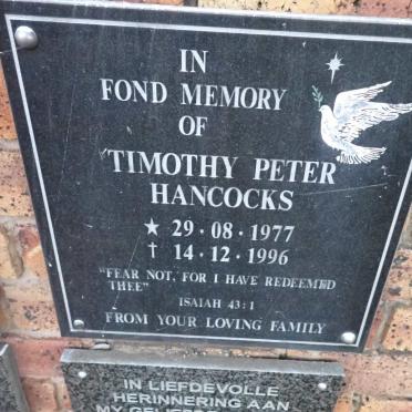 HANCOCKS Timothy Peter 1977-1996