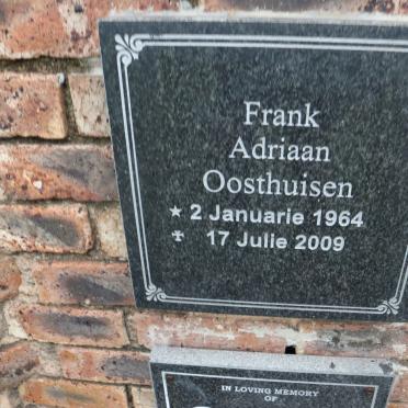 OOSTHUISEN Frank Adriaan 1964-2009