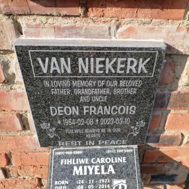 NIEKERK Deon Francois, van 1954-2023