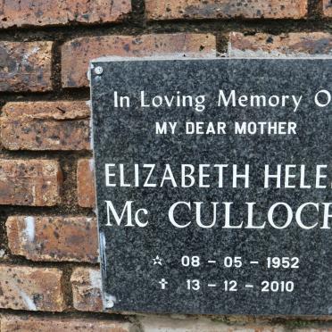 McCULLOCH Elizabeth Helen 1952-2010
