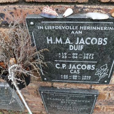 JACOBS H.M.A. 1939-2013 &amp; C.P. 1940-2017
