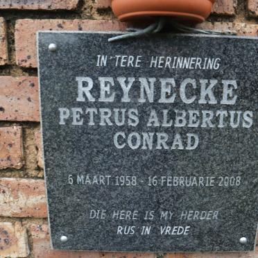 REYNECKE Petrus Albertus Conrad 1958-2008