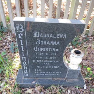 BELLINGHAM Magdalena Johanna Christina 1917-2004