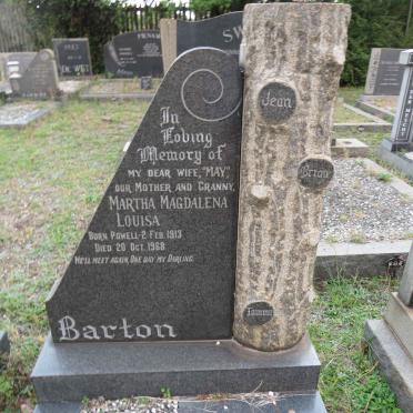 BARTON Martha Magdalena Louisa nee POWELL 1913-1968