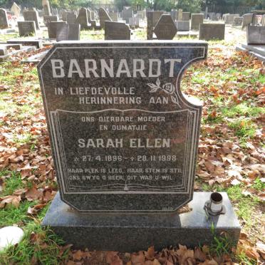 BARNARDT Sarah Ellen 1896-1998