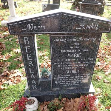 BEESLAAR Rudolf 1948-2013 &amp; Marie 1949-2000