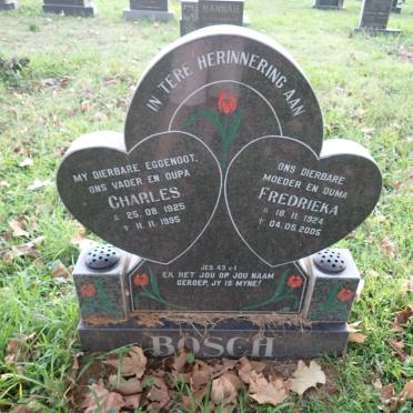 BOSCH Charles 1925-1995 &amp; Fredrieka 1924-2005