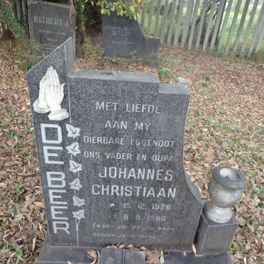 BEER Johannes Christiaan, de 1926-1988