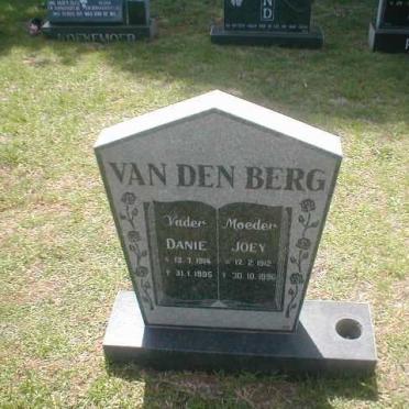 BERG Danie, van den 1914-1995 &amp; Joey 1912-1996