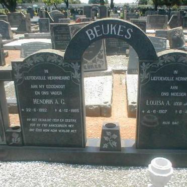 BEUKES Hendrik A.C. 1892-1965 &amp; Louisa A. JACOBS 1907-1976