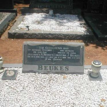 BEUKES Johannes A. 1902-1978 &amp; Christina J. 1909-1978