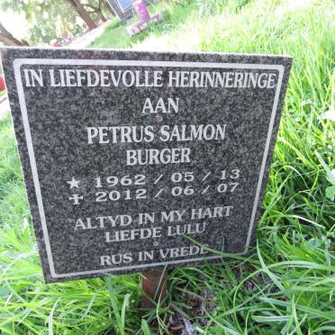 BURGER Petrus Salmon 1962-2012