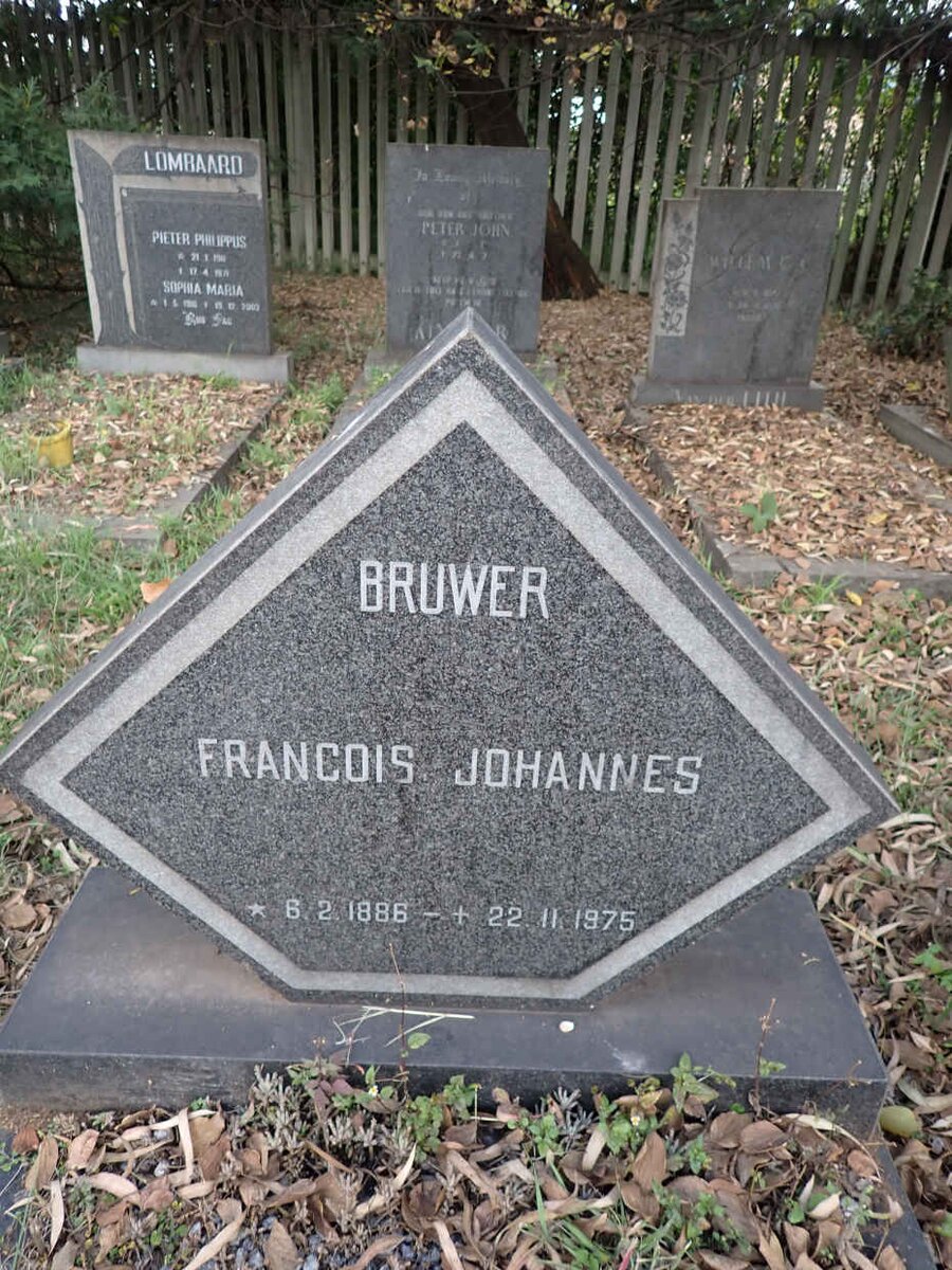 BRUWER Francois Johannes 1886-1975